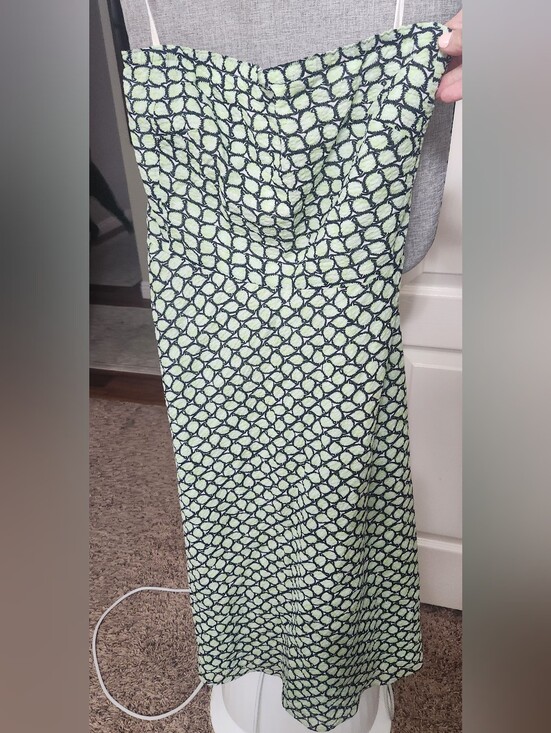 J. Crew Dresses & Skirts - J.Crew Sea Green Leaf Print Strapless A-Line 100% Cotton Dress Size 0